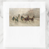 Sneeuwslee racen Rechthoekige Sticker (Tas)