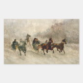  Sneeuwslee racen Rechthoekige Sticker (Voorkant)