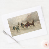 Sneeuwslee racen Rechthoekige Sticker (Envelop)