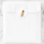 sneeuwslee ronde sticker (Tas)