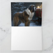 Sneeuwslee Sinterklaas Kerst Decoratie Kaart (Binnen)