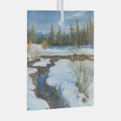 "Sneeuwsmelt" Glas Ornament (Voorkant Rechts)