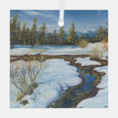 "Sneeuwsmelt" Glas Ornament (Achterkant)