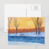 Sneeuwsmelting - winterzonneschijn briefkaart (Voorkant / Achterkant)