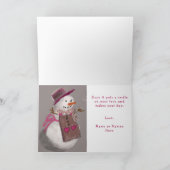 Sneeuwsneeuwpopje Valentijn Dag Feestdagen Kaart (Binnen)