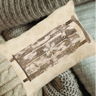  sneeuwsneeuwvlokken met sneeuwblaashout accent kussen