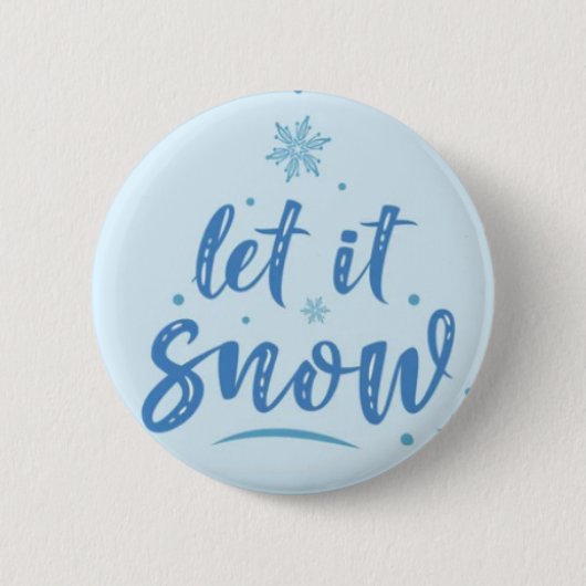 Sneeuwspeld - winterpleisters ronde button 5,7 cm (Voorkant)