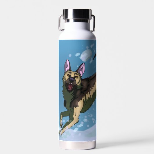 Sneeuwspellen Waterfles (Voorkant)