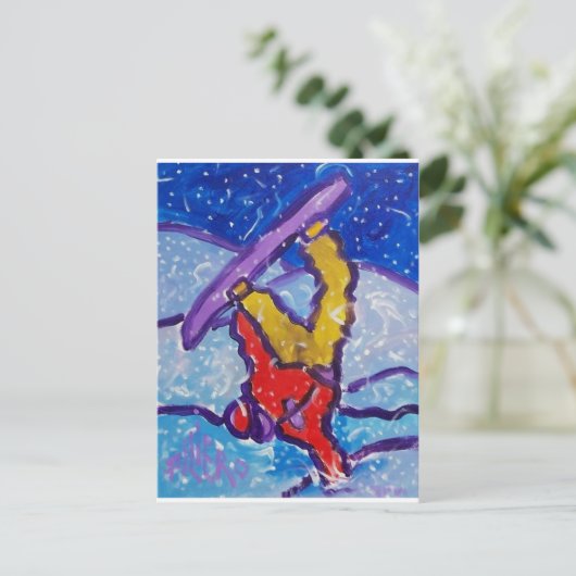 Sneeuwsport door Piliero Briefkaart (Staand voorkant)