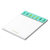 Sneeuwsprinken op Pine Trees Holiday Notitieblok (Linkerzijde)