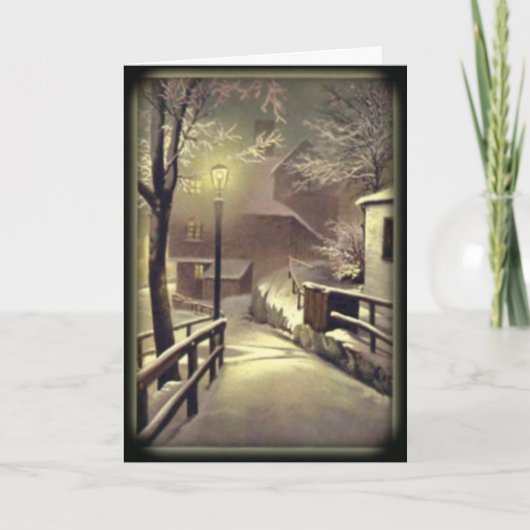 Sneeuwstad Kaart aangepaste groeten (Voorkant)