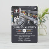 Sneeuwstad Kerstfeest Kaart (Staand voorkant)