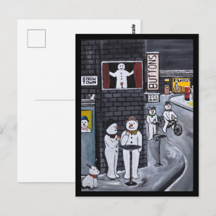 Sneeuwstad Schilderij van Alfred Fox Briefkaart