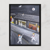Sneeuwstad Schilderij van Alfred Fox Briefkaart (Voorkant)