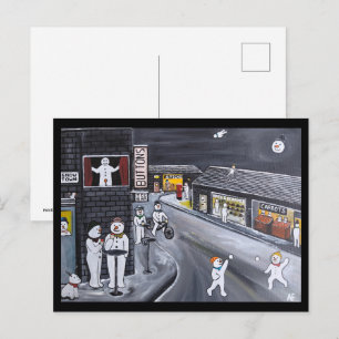 Sneeuwstad Schilderij van Alfred Fox Briefkaart