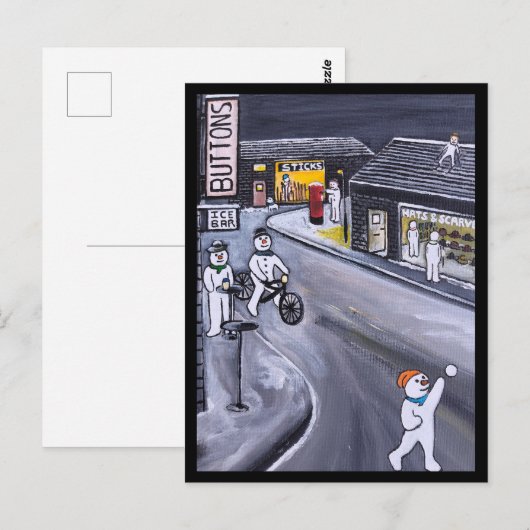Sneeuwstad Schilderij van Alfred Fox Briefkaart (Voorkant / Achterkant)