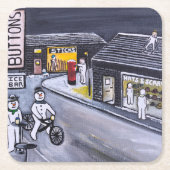 Sneeuwstad Schilderij van Alfred Fox Kartonnen Onderzetters (Voorkant)
