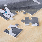 Sneeuwstad Schilderij van Alfred Fox Legpuzzel (Zijkant)
