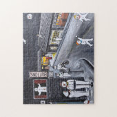 Sneeuwstad Schilderij van Alfred Fox Legpuzzel (Verticaal)