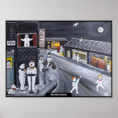 Sneeuwstad Schilderij van Alfred Fox Poster (Voorkant)