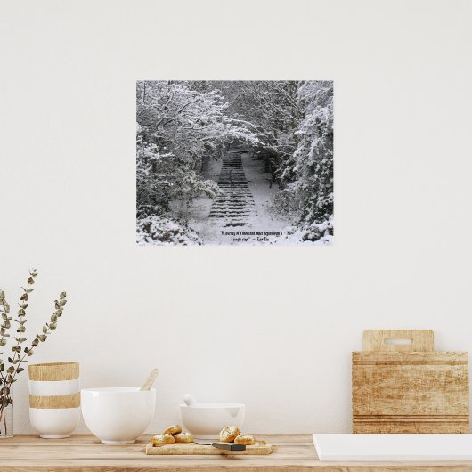 Sneeuwstappen Poster (Keuken)