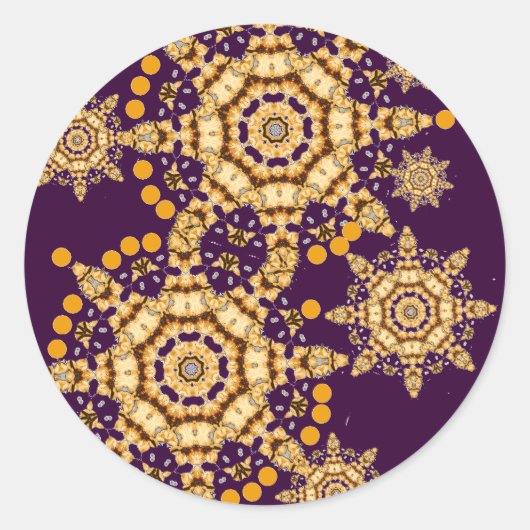 sneeuwstar-Sticker Ronde Sticker (Voorkant)