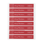 Sneeuwsterren Rode Vrolijke Kerstvakantie (Vel)