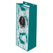 Sneeuwsterren - Wit, Blauwgroen - Cadeautas (Voorkant Gekanteld)