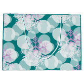 Sneeuwsterren - Wit, Blauwgroen, Paarse - Cadeauta Large Cadeautasje (Achterkant)