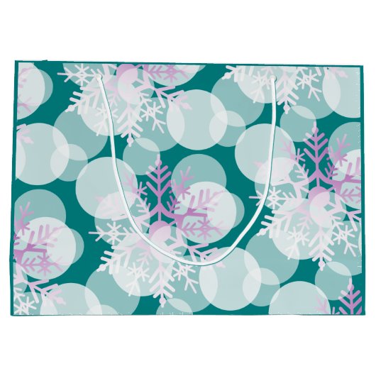 Sneeuwsterren - Wit, Blauwgroen, Paarse - Cadeauta Large Cadeautasje