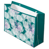 Sneeuwsterren - Wit, Blauwgroen, Paarse - Cadeauta Large Cadeautasje (Voorkant Gekanteld)