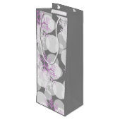 Sneeuwsterren - Wit, Blauwgroen, Paarse - Wijn Gif Wijn Cadeautas (Achterkant Gekanteld)