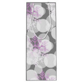 Sneeuwsterren - Wit, Blauwgroen, Paarse - Wijn Gif Wijn Cadeautas (Achterkant)