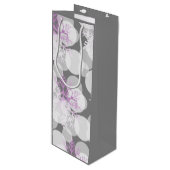 Sneeuwsterren - Wit, Blauwgroen, Paarse - Wijn Gif Wijn Cadeautas (Voorkant Gekanteld)