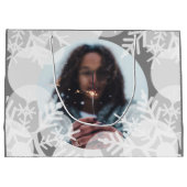 Sneeuwsterren - Wit, Grijs - Cadeautas (Achterkant)