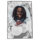 Sneeuwsterren - Wit, Grijs - Cadeautas (Voorkant)