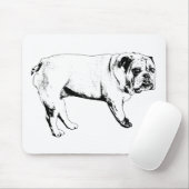 Sneeuwstille Bulldog-Muismat Muismat (Met muis)
