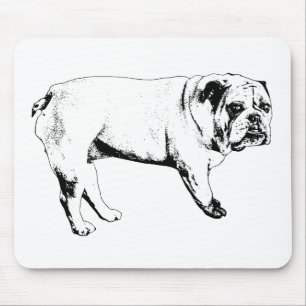 Sneeuwstille Bulldog-Muismat Muismat