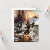 Sneeuwstilte van Joseph Farquharson Kaart (Voorkant / Achterkant in situ)