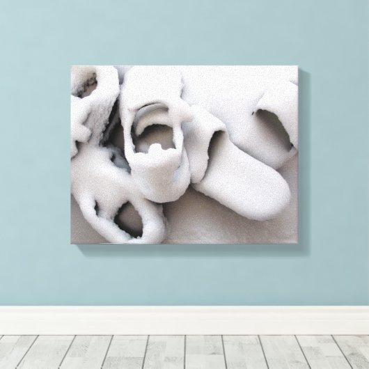 Sneeuwstorm, Boston, 11x14 Canvas Print (Insitu (Houten vloer))