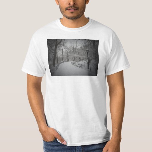 Sneeuwstorm, Central Park, New York City T-shirt (Voorkant)
