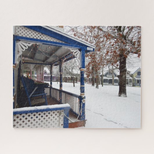 SneeuwStorm in Cottage City - Martha's wijngaard Legpuzzel (Horizontaal)
