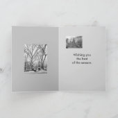 Sneeuwstorm in Manhattan Holiday Sjabloon Kaart (Binnen)