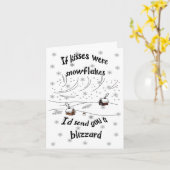 Sneeuwstorm kerst kaart (Gele Bloem)