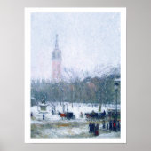 Sneeuwstorm. Madison Square door Childe Hassam Poster (Voorkant)