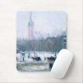 Sneeuwstorm, Madison Square. Fine Art Gift Mousepa Muismat (Met muis)