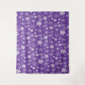 Sneeuwstorm met Paarse achtergrond Wandkleed (Voorkant)