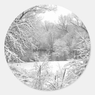 SneeuwStorm Ronde Sticker