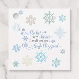 Sneeuwstorm van Sneeuwvlok Kus Kerstcadeau Labels