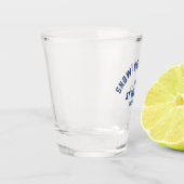 Sneeuwstrandclub Aangepast winters ski-resort Shot Glas (Links)